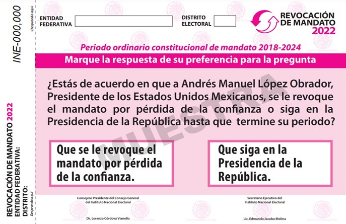 Avanza INE en la preparación de la Revocación de Mandato